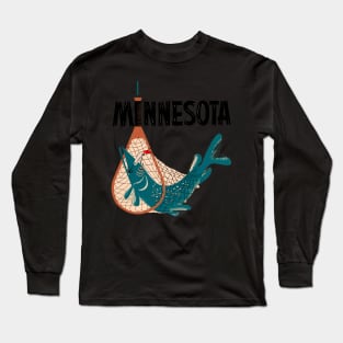 Minnesota Fishing Design Long Sleeve T-Shirt